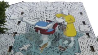 1st Berlin Mural Fest (2018); MILLO "My head is a jungle"; Luckauer Straße 12